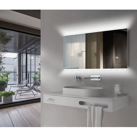 Talos Chic Badspiegel mit Beleuchtung - LED Badezimmerspiegel 120x70 cm - Spiegel mit Lichtfarbe neutralweiß (1/5)