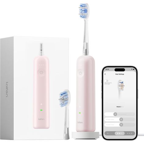 Brosse à Dents Électrique Sonique, Auton. 70 Jrs, ABS Bleu Système de Nettoyage Double Mode, Capteur de Pression Intelligent, Technologie WaveMotion 60°, IPX8, Réglages via App. (1/5)
