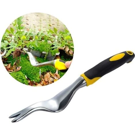 Arrache-pissenlit manuel avec appui-pied, outil de désherbage de jardin pour retirer les racines profondes (1/4)