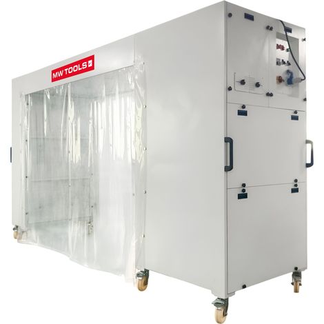 Mw Tools – Cabine de peinture mobile 2,5 x 1,1 m 230 V – Filtration 7 couches – Débit d'air 4100 à 7370 m³/h – MSC3600 (1/5)
