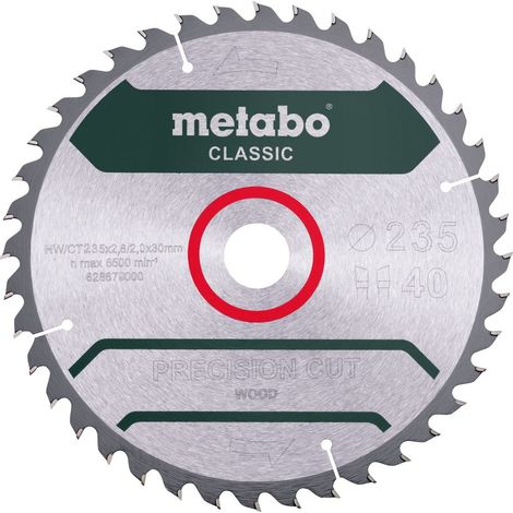 Metabo Lame de scie « precision cut wood - classic », 235x2,8/2,0x30 Z40 WZ 15° (628679000)