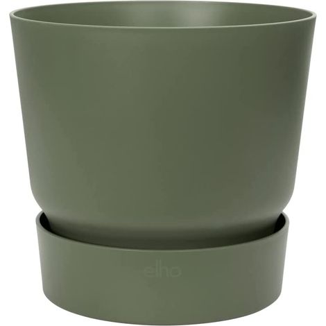 VASO GREENVILLE ROUND 18CM LEAF GREEN (1/4)
