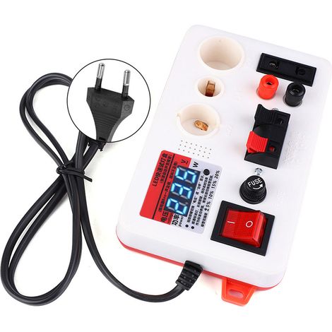 Schneller LED-Lampentester, Spannungs- und Leistungsprüfer für Glühbirnen, 220-V-Bedienfeld, EU-Stecker (Typ A) (1/5)