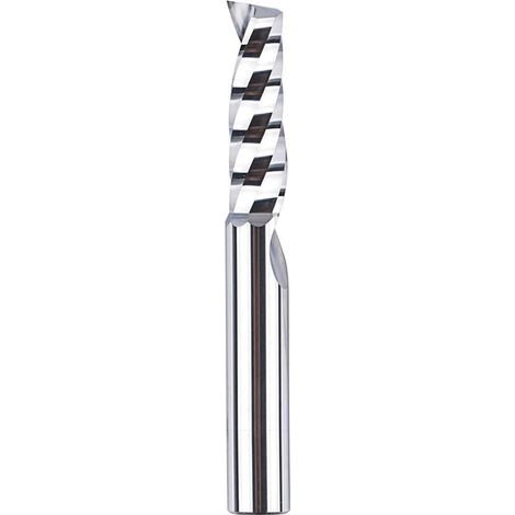 6-mm-Schaftfräser für Aluminium, einschneidiger Schaftfräser, 1 Vollhartmetall-Fräser, 22-mm-CNC-Fräser für Holz und Aluminium