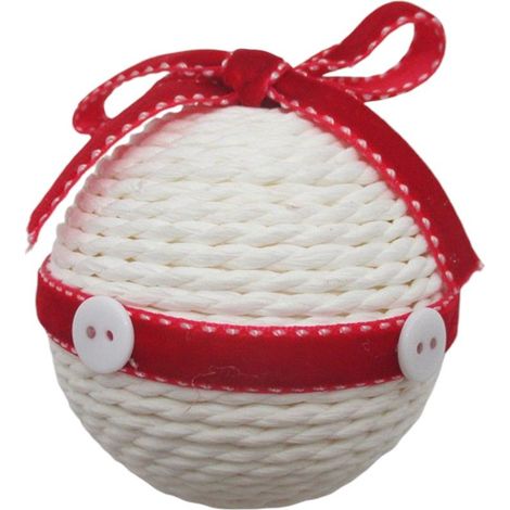 Boule de Noël en tissu avec bouton