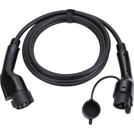 EV Charging Extension Cable J1772 4.9M 32A Replacement Cord with Storage Bag, Sunlight and Abrasion Resistant for Lyriq Kona (1/5)