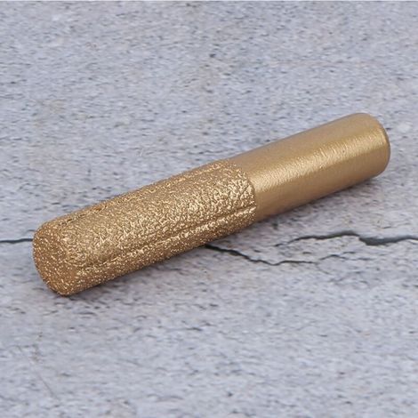 Diamant-Fräser, goldgelötet, gerader Schaft, verzinkt, für Marmor- und Granitkantenbearbeitung (12,7 13,5 75 mm) (1/5)