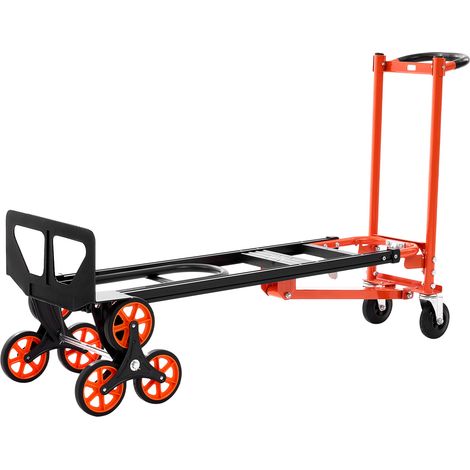 Mophorn 3-in-1 Sackkarre, Transportkarre bis 350 kg, klappbarer Handwagen mit Griff und Rädern, Treppensteiger-Transportwagen, Plattformwagen, Treppenkarre für Umzüge in Haushalt, Büro und Lager