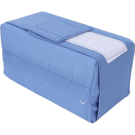 Oreiller de jambe pour dormir sur le côté, mousse douce détachable, réduction de pression et fixation du genou avec sangle bleue (1/5)