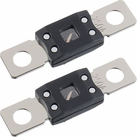 Fusible à visser, convient aux voitures, camions, véhicules de chantier, bus et camping-cars, 250A (2 pièces). (1/3)