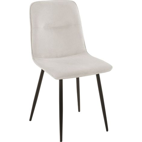 Schalenstuhl Kordbezug creme Gestell schwarz SUSI (1/5)