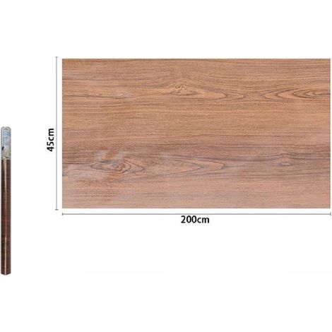 TrAdE Shop Traesio - Rotolo Pellicola Adesiva Parete Effetto Legno 45cmx2mt Per Cassetti Mobili 71243 -