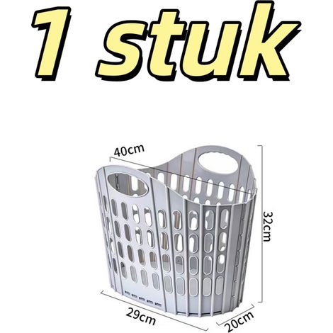 1 set - Panier à linge pliable - Chambre - Salle de bain - Panier à linge sale -, salle de bain publique - 402032 cm - gris (1/5)