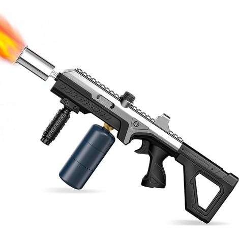 Torche puissante au propane, torche de gril de cuisine avec design amovible, brûleur de mauvaises herbes réglable, allume-charbon pour barbecue, saisie des steaks, feu de camp, soudure (réservoir non (1/5)