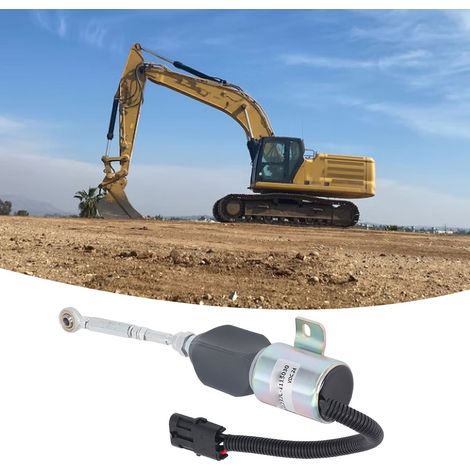 Interrupteur de vanne de coupure de carburant DC24V, électrovanne de coupure d'allumage 232C-1115030, convient aux moteurs Hyundai R215-7 et Yuchai YC6112. (1/5)