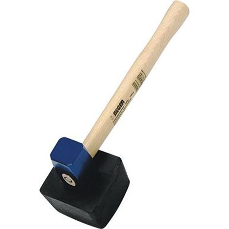 Idealspaten Plattenlegerhammer Sieger 1,5 kg eckig + anvulkanisierter Gummiaufsatz (1/5)