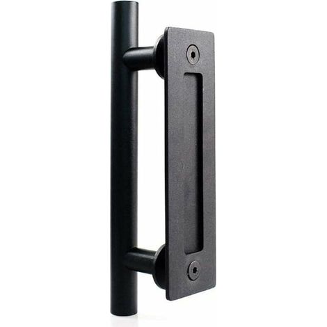 Poignee Porte Coulissante Poignee de Porte Noire Poignée de Porte de Grange Moderne (1/5)