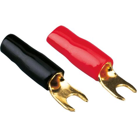 8 Bornes fourches 6mm2 - 4x rouge 4x noir