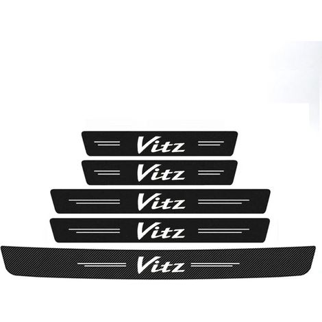 (5 pièces) Autocollants de protection pour seuils de portières,coffre arrière et pare-chocs de voiture Toyota VITZ (logo 2021,2020,2019,2018,2017) - Accessoires (1/3)