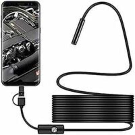 Caméra d'inspection de serpent USB, endoscope USB C étanche 2.0 MP IP67, caméra de type C avec 6 lumières LED réglables pour Android, PC (1/5)