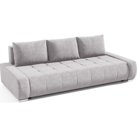 3-Sitzer-Sofa mit Bettkasten Jonas Hellgrau