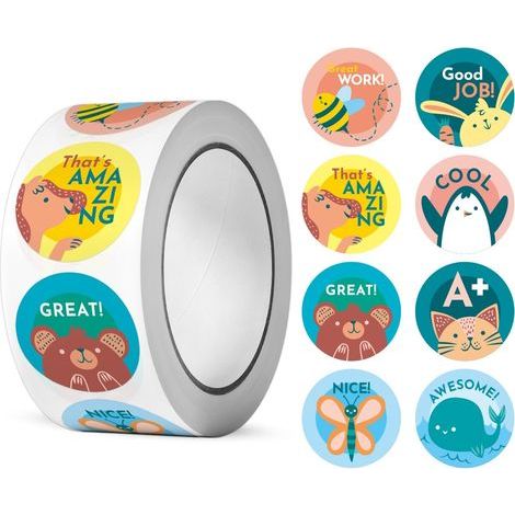 500 autocollants d'animaux mignons pour enfants - Stickers colorés pour décoration (1/5)