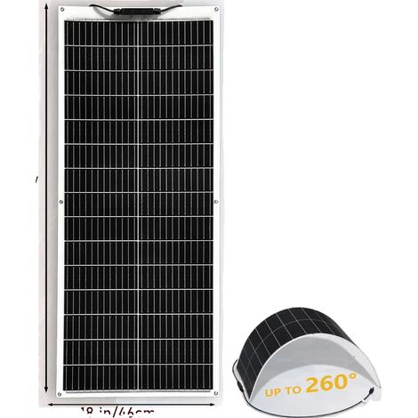 Panneau Solaire Flexible, Haute Efficacité 100W/120W, Design Léger (1/2)