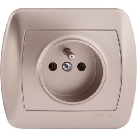 Enchufe individual Simon Akord con/sin 16A IP20 satinado metalizado AGZ1e/29