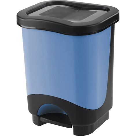PATTUMIERA IDEA APERTURA A PEDALE TELAIO COLORE NERO- - cm.31,6x27x6x41h. lt.18 secchio panna - 4 pezzi TONTARELLI