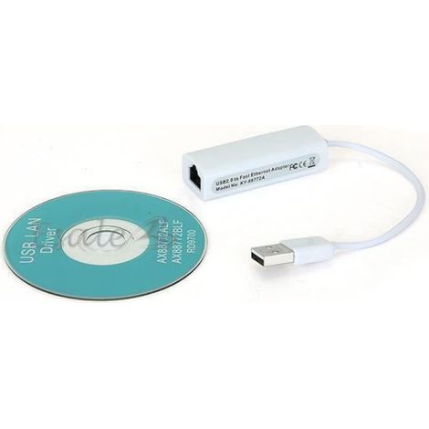 ADAPTATEUR USB 2.0 VERS RJ45 ETHERNET RESEAU 10… (1/3)