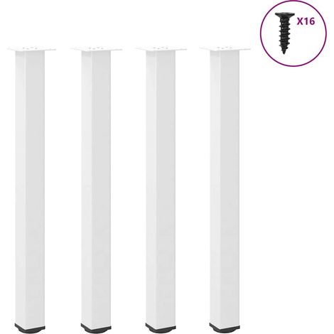 Bartischbeine 4 Stk. Weiß 90-92 cm Stahl (1/5)