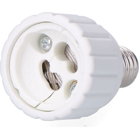 Convertidor de e14 a gu10, 2 a 230 v, blanco, ø33 x 56 mm (retractilado)