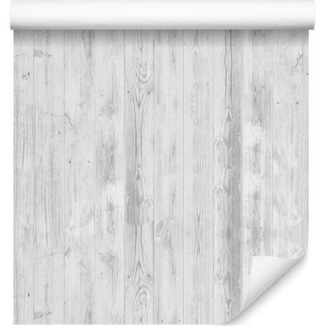 Papier peint tendance à lames verticales en bois clair pour salon et chambre 50x1000 cm (1/5)