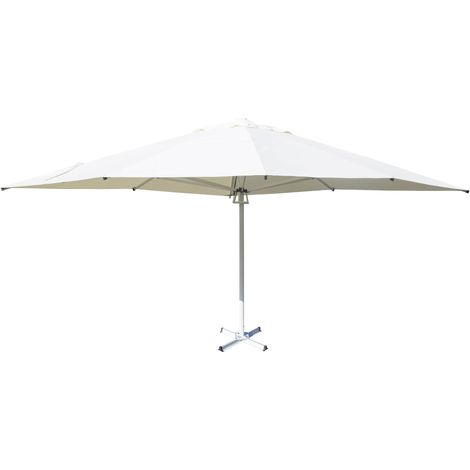 Ombrellone da Giardino 5x5m in Alluminio e Poliestere Bianco