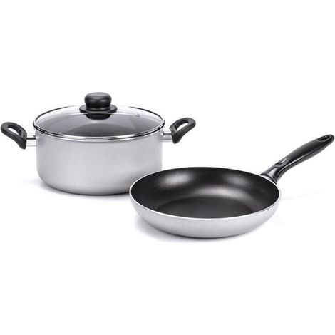 Moneta Set Padelle 26cm+Casseruola 2 Manici 24cm con Coperchio