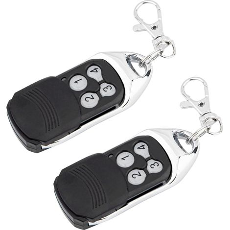 Émetteur portatif Crawford EA433 2KS/4KS - Lot de 2 - Télécommande à code tournant 433,92 MHz