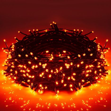 Guirlande Lumineuse Extérieure, 25M 220 LED Lumière de sapin de noël avec 8 Modes, étanche IP44 pour Chambre Balcon, Jardin, Galustrade, Noël, Intérieur Extérieur Décoration - Orange (1/5)