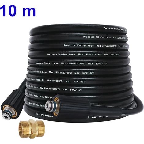10M High Pressure Washer Hose Cord Pipe CarWash Hose Water Cleaning Extension Hose M22-Pin 14/15 for Karcher Elitech Interskol Huter