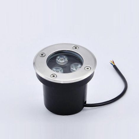 Spot LED encastrable rond Goodia 3W IP65 pour extérieur, 270 lumens, 230V AC85-265V blanc chaud (1 pièce) (1/5)