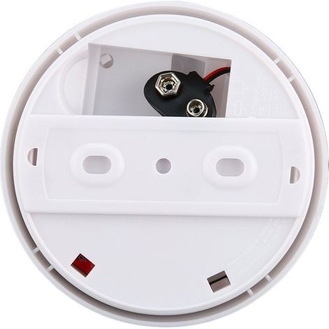 Détecteur de fumée autonome 85dB avec LED rouge et bouton test, idéal pour maison, cuisine, hôtel et bureau, installation facile (1/5)