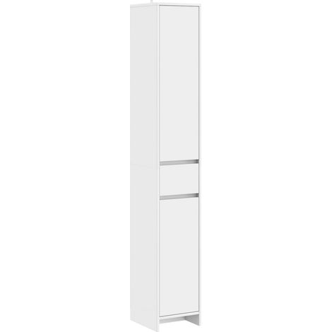 vidaXL Mobile da Bagno Bianco 30 x 33 x 190 cm Legno