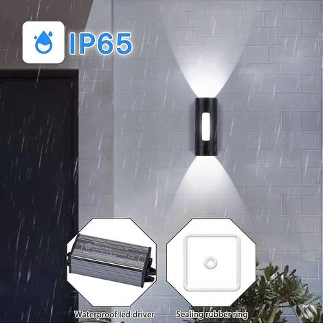 18-W-LED-Außenwandleuchte, wasserdicht (IP65), moderne Metall-Außenwandleuchte, Außen-/Innenbeleuchtung für Hof, Garten, Terrasse, Wandnähe, Patio, Villa, Flur (1/3)