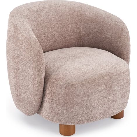 Sillón Houston 2092, Beige, 70x75x80cm, Tapiz, Patas: Madera, 0, Parcialmente montado