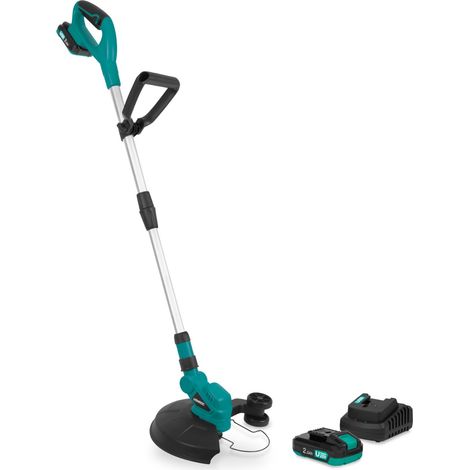 Vonroc – Débroussailleuse à batterie 20V – Diamètre de coupe 250mm – Double tête de fil 8m – 2 batteries 2.0Ah et chargeur inclus
