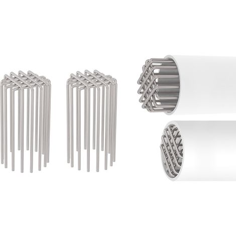 Grille de protection anti-oiseaux en acier inoxydable pour conduit d'évacuation, filtre anti-rongeurs et serpents réglable pour conduit d'évacuation de toit, 4,5-18,9 cm (50 A/paquet de 2) (1/5)