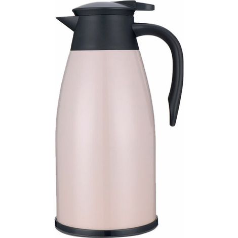 royaluxe - Bouteille Isotherme en Acier Inoxydable Fiole à Vide à Double Paroi 2L Garder la Chaleur Froide pour Boisson Thé Café Eau, Rose (1/5)