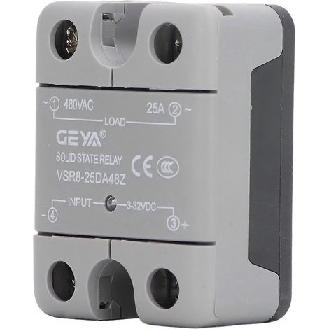 Halbleiterrelais-Spannungsregler (DC/AC) mit LED-Anzeige, 3–32 V DC Eingang, 25 A, 480 V AC Ausgang