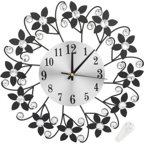 Moderne Metallwanduhr, Kristall, Dekoration für das Homeoffice, geräuschlose Metallwanduhr (1/5)