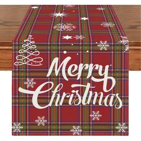 Tovaglia natalizia da tavola decorativa per Natale Rosso 40x140cm (1/5)