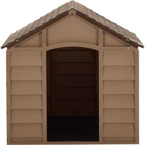 Niche pour Chiens  Chenil extérieur  Parc Enclos pour chiens Marron 71x71,5x68 cm PP CFW96419